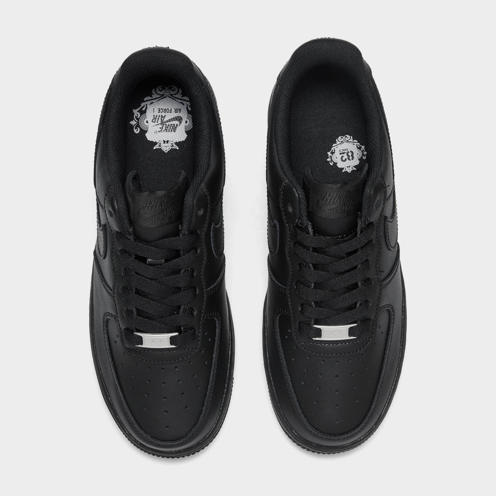 Women's Nike Air Force 1 Low Casual Shoes - Black/Black/Black