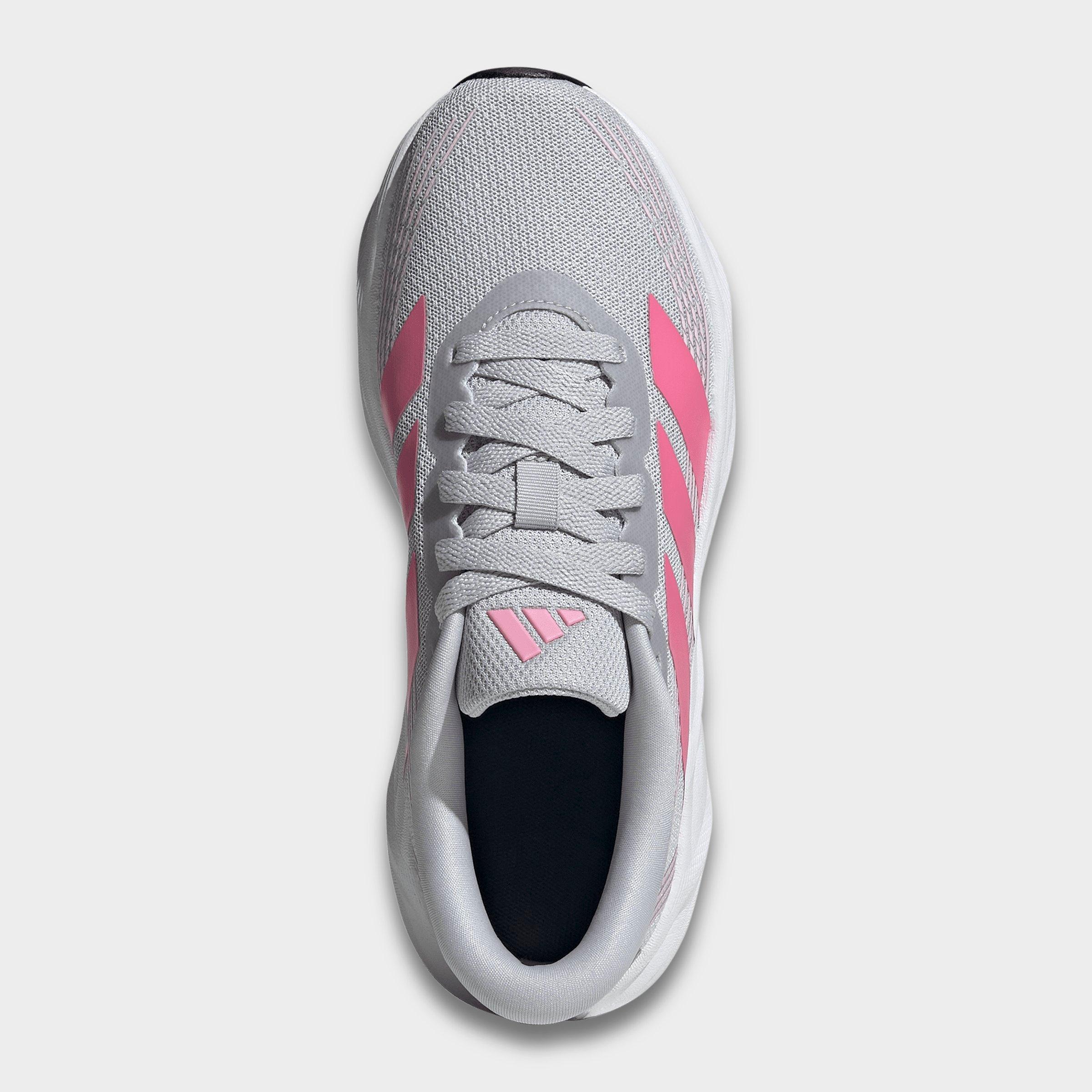 Big Kids' adidas Galaxy 8 Running Shoes - Light Solid Grey/Pink Fusion/Clear Pink - Top view