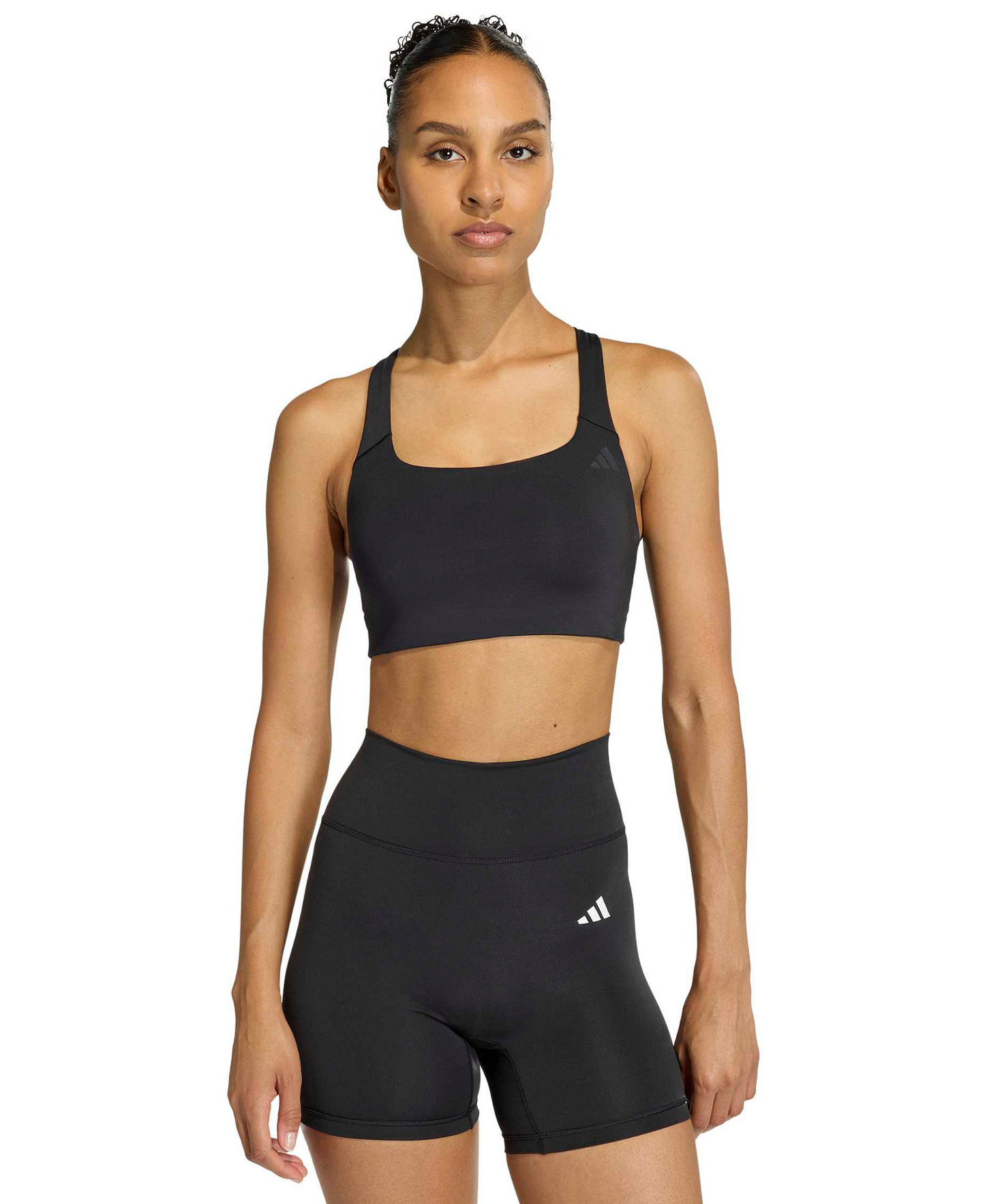 adidas Women's Workout Square Neck Support Bra - Black