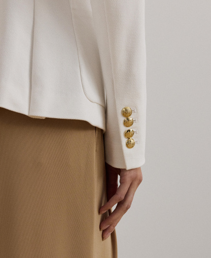 Lauren Ralph Lauren Bullion Jacquard Blazer - White