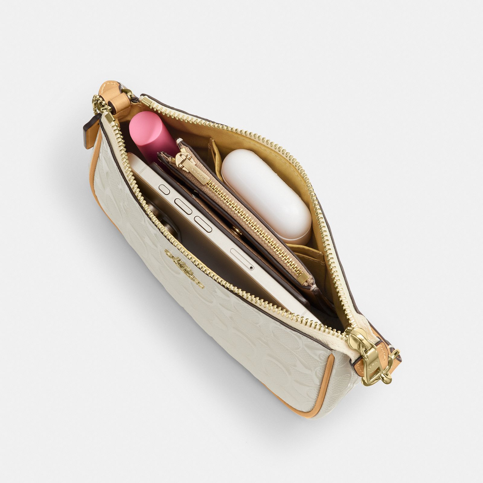 Nolita 19 In Signature Leather With Charms - Gold/Light Lemon - view 5