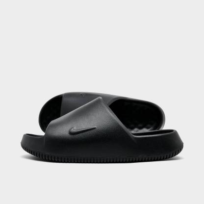 Men's Nithtke Calm 2.0 Slide Sandals - Black/Black/Black - Left shoe facing left. Outside of the shoe.