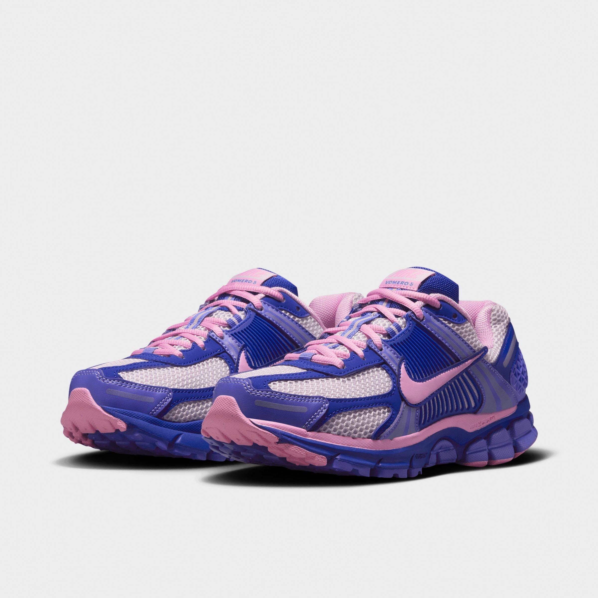 Women's Nithtke Zoom Vomero 5 Casual Shoes - Part 1 - Old Royal/Bleached Lilac/Sapphire/Pink Rise - Both shoes facing left