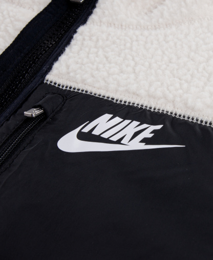 Nike Boys' 4-7 Reversible Faux-Sherpa Hooded Jacket - Black