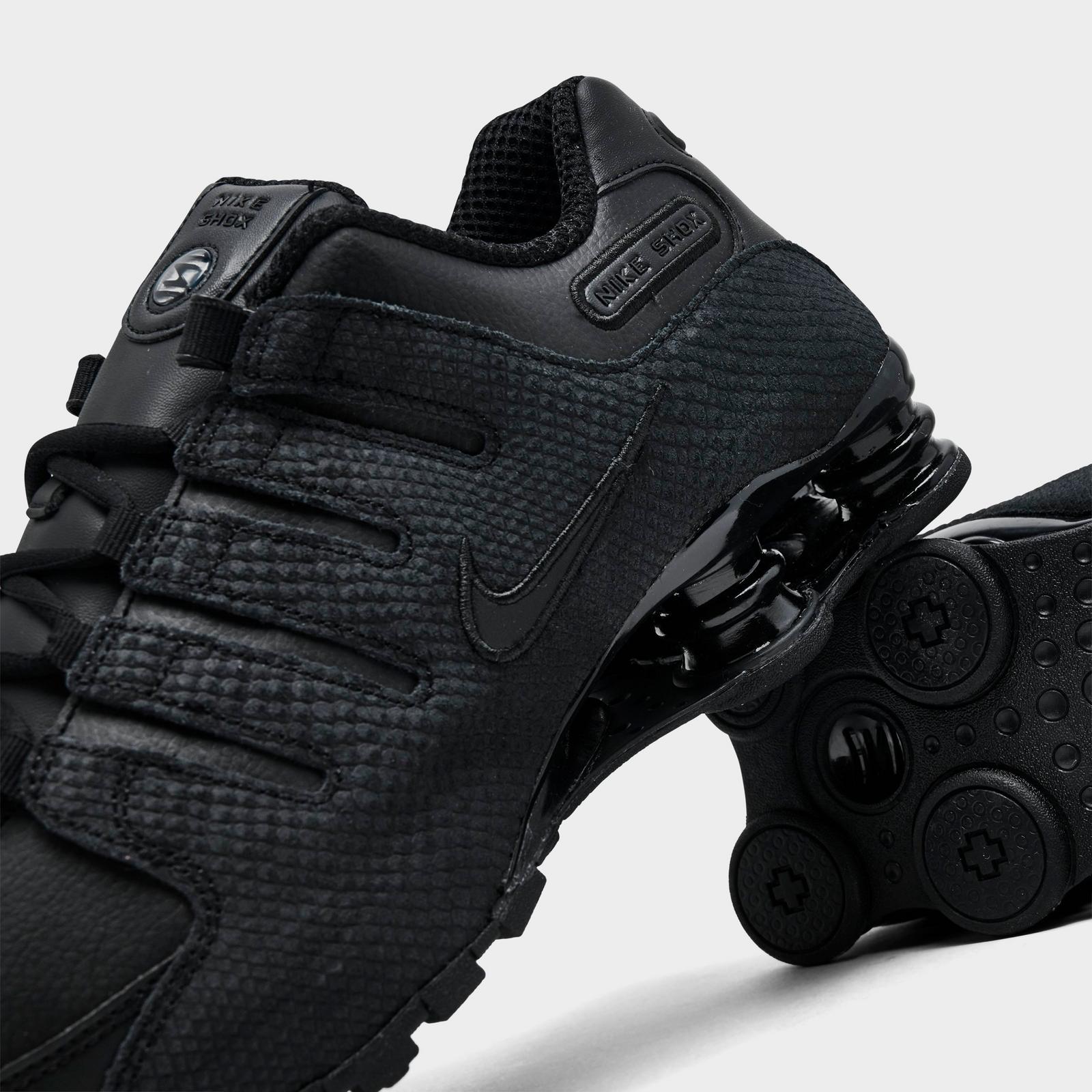 Men's Nike Shox NZ Casual Shoes - Black/Black/Black (378341-001)