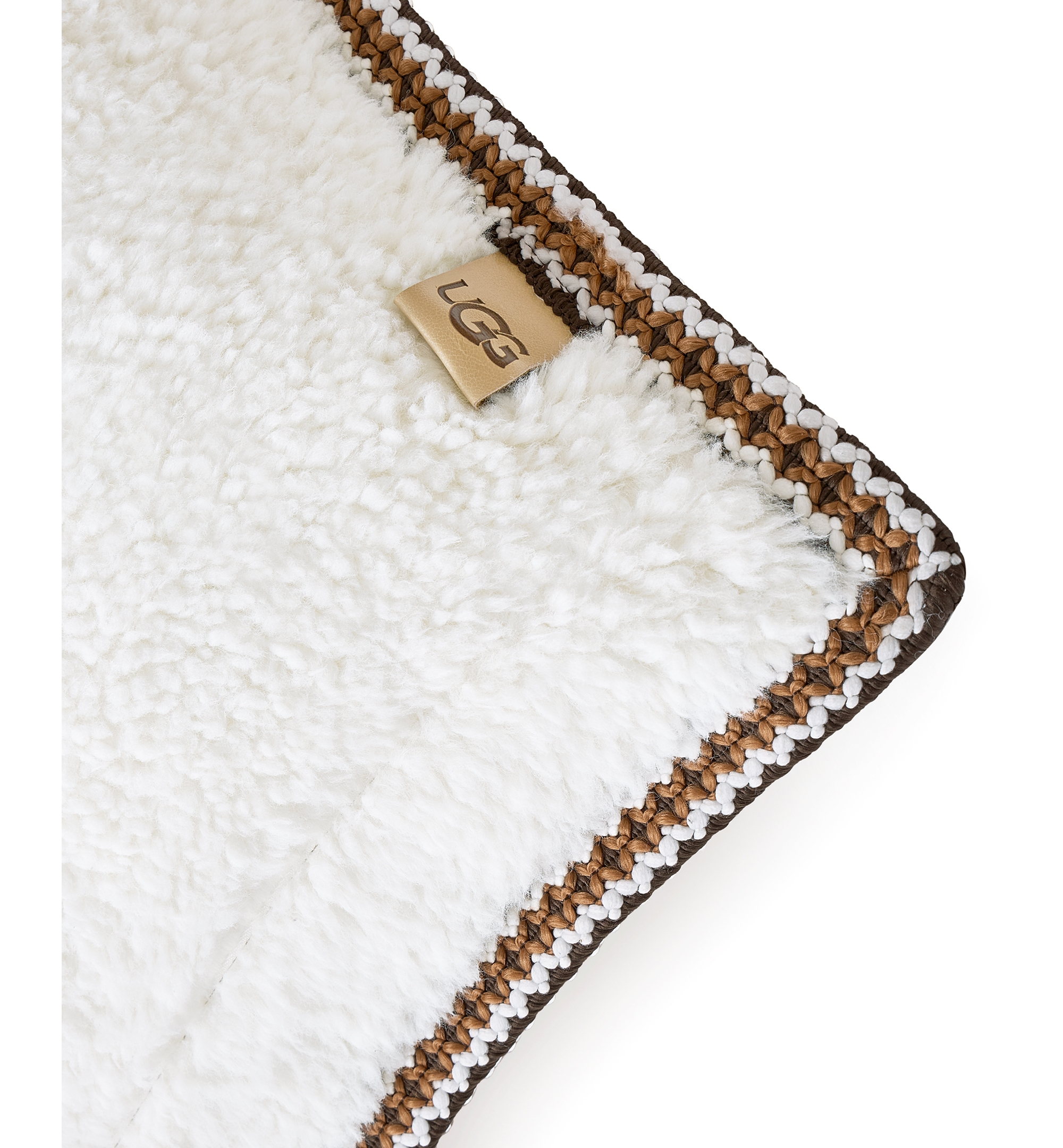 UGG® Kirkwood UGG Braid Decorative Pillow, 20" x 20" - Chai Spice