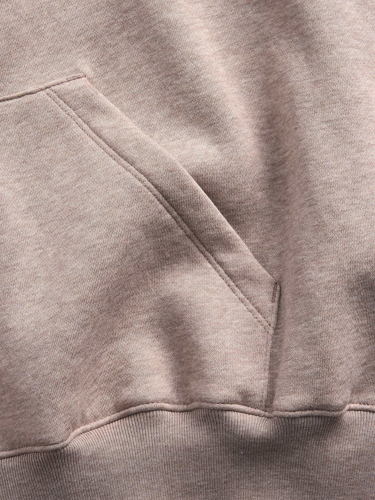 VintageSoft Wedge Zip Hoodie - Light brown