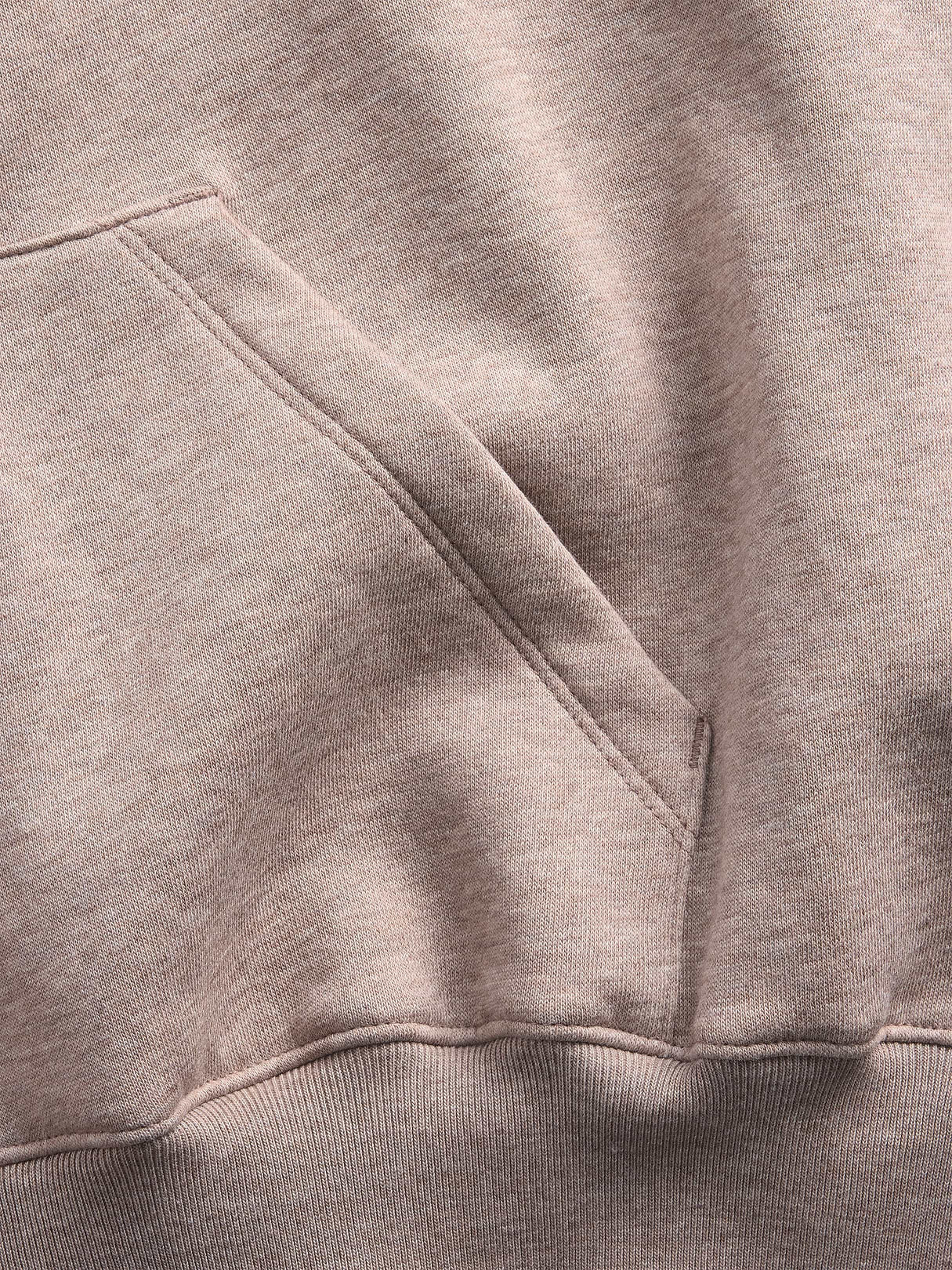 VintageSoft Wedge Zip Hoodie - Light brown