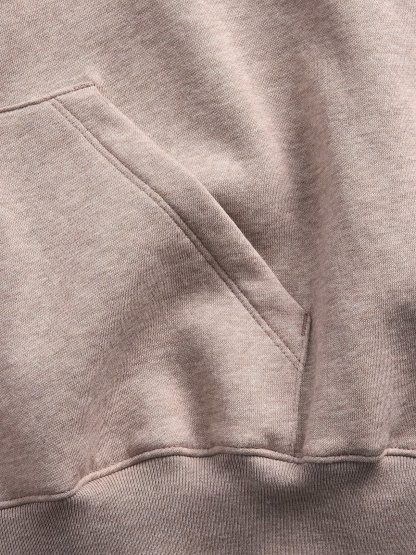 VintageSoft Wedge Zip Hoodie - Light brown