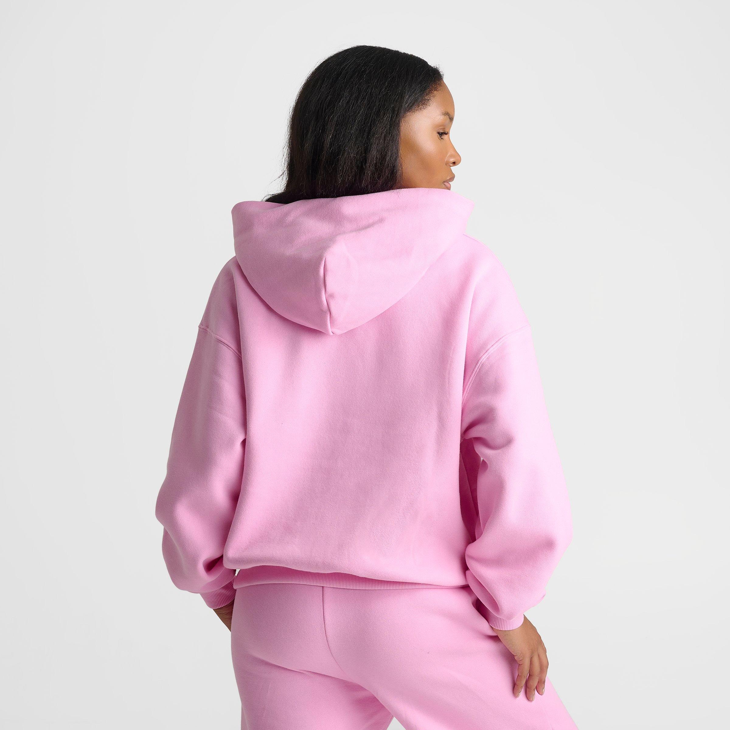 Women's Nithtke Studio Fleece Medium-Weight Camo Oversized Pullover Hoodie - Pink Rise/Sail