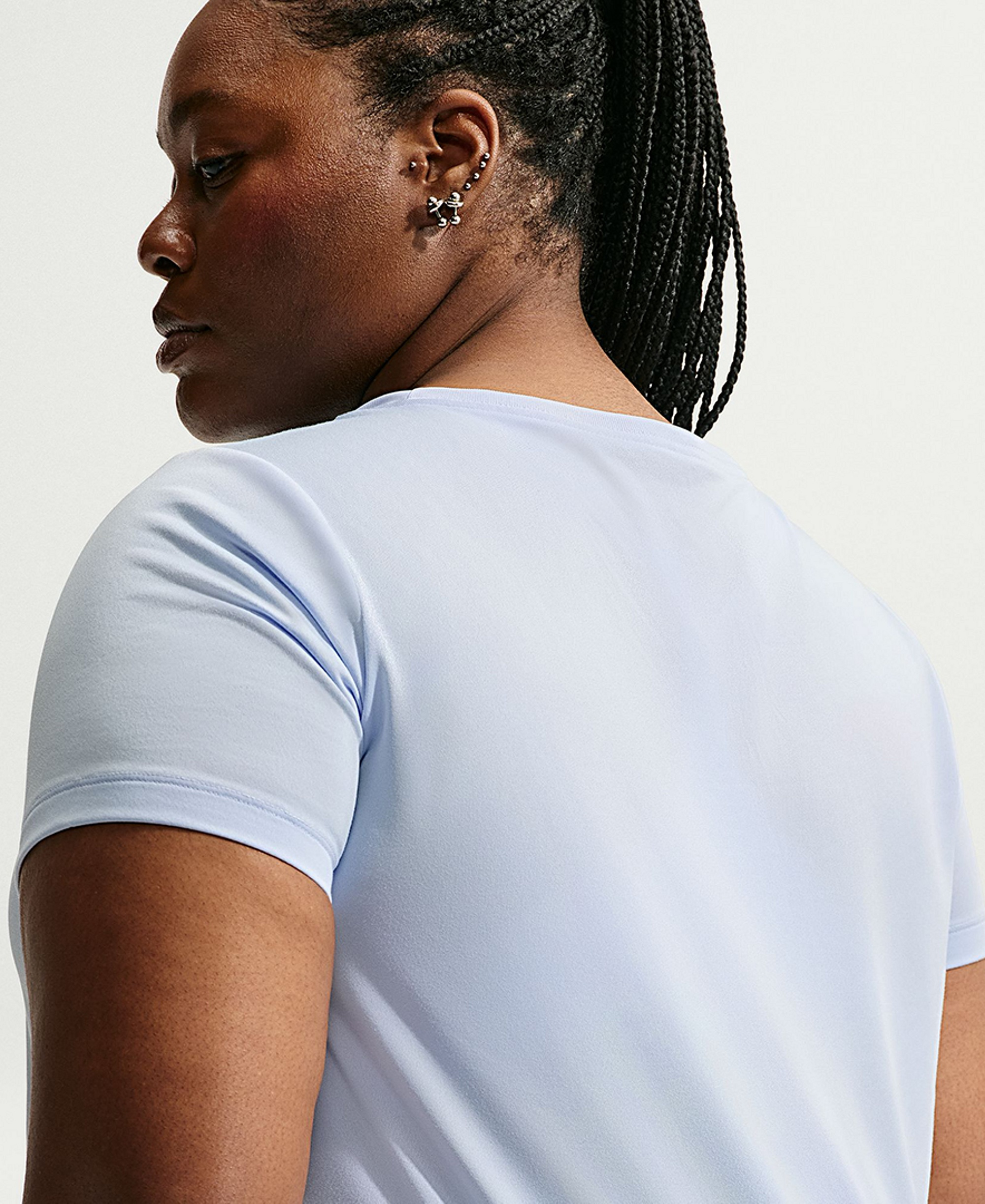 Nike Women's Dri-FIT T-Shirt - Hydrogen Blue/white