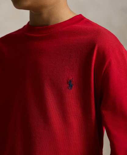Polo Ralph Lauren Boys' 8-20 Cotton Jersey Long-Sleeve T-shirt - Rl2000 Red