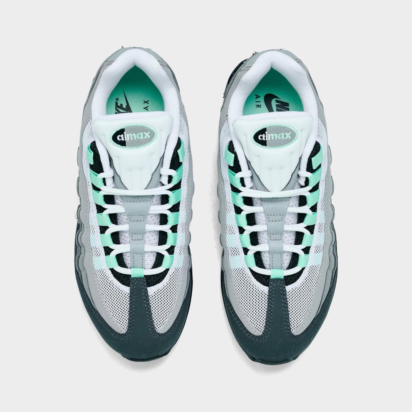 Women's Nike Air Max 95 Big Bubble Casual Shoes - Black/White/Medium Grey/Fresh Mint