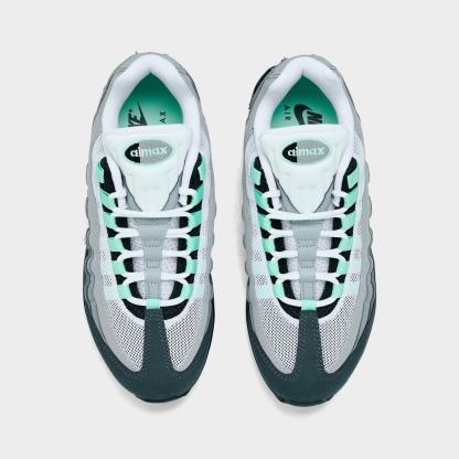 Women's Nike Air Max 95 Big Bubble Casual Shoes - Black/White/Medium Grey/Fresh Mint