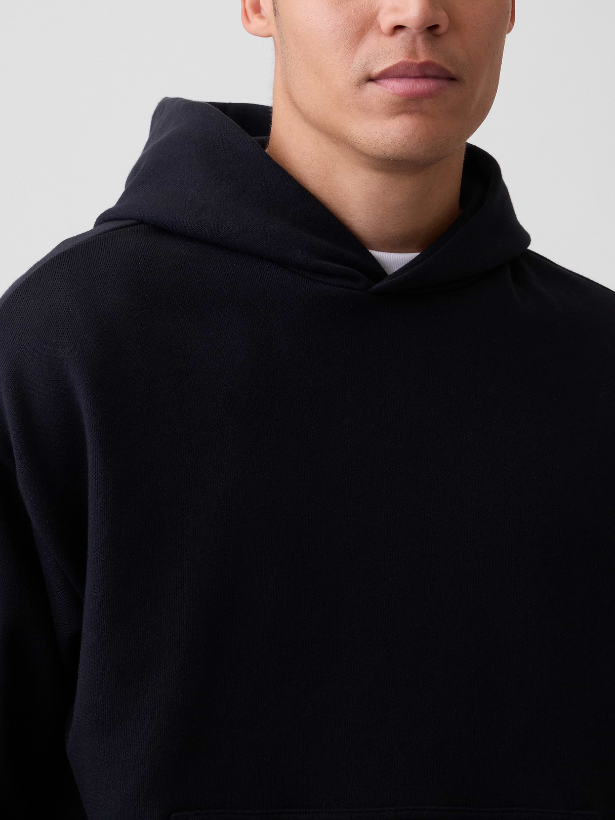 Adult Heavyweight Oversized Hoodie - True black