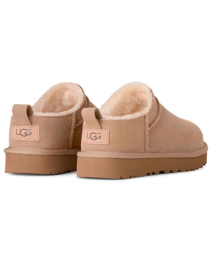 UGG® Kids' Classic Micro Slip-On Booties - Sand