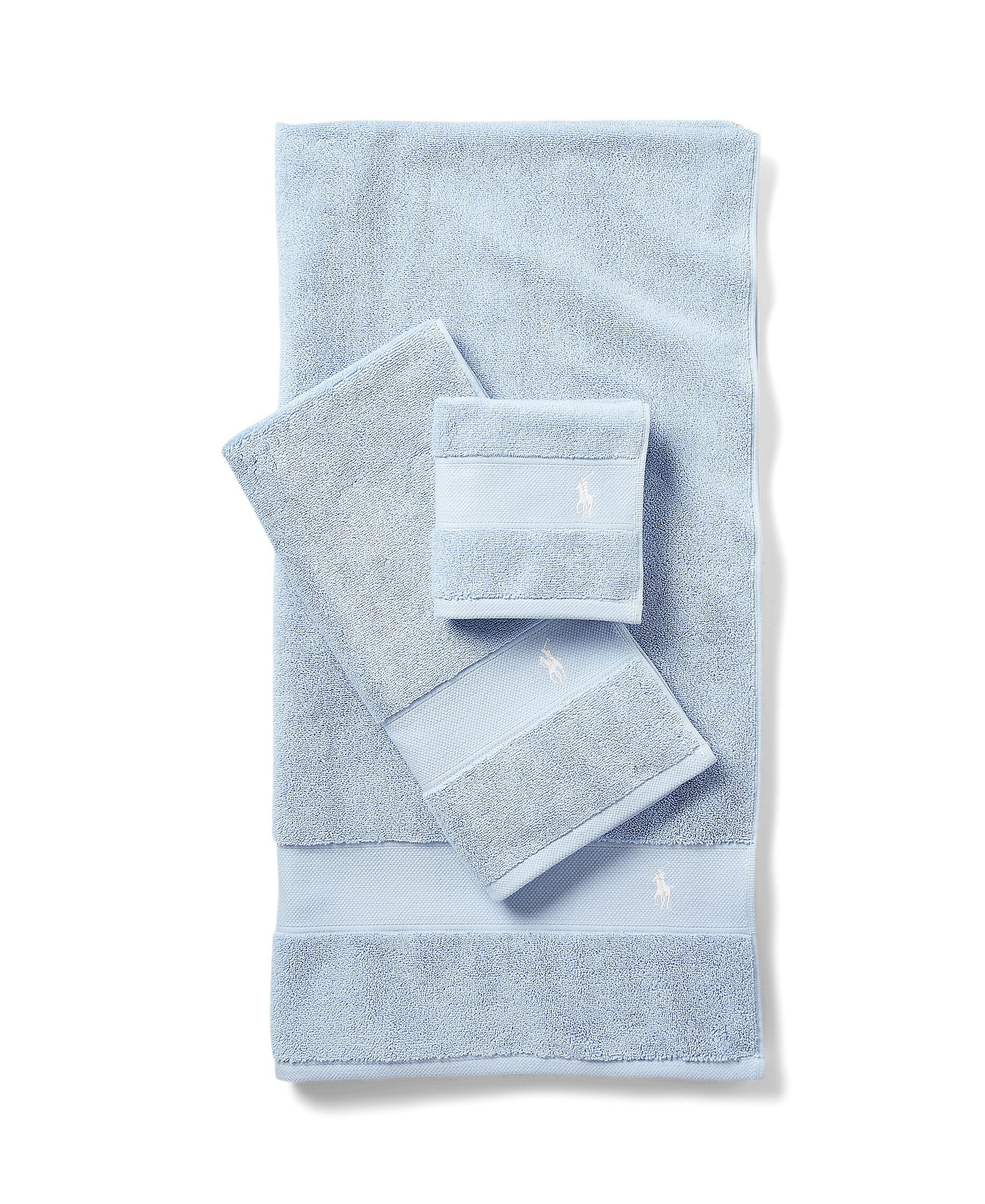 Polo Ralph Lauren Polo Player Cotton Bath Towel, 58" x 30" - Office Blue