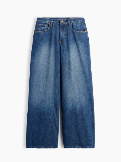 Low Slung Extra Baggy Jeans - Medium indigo