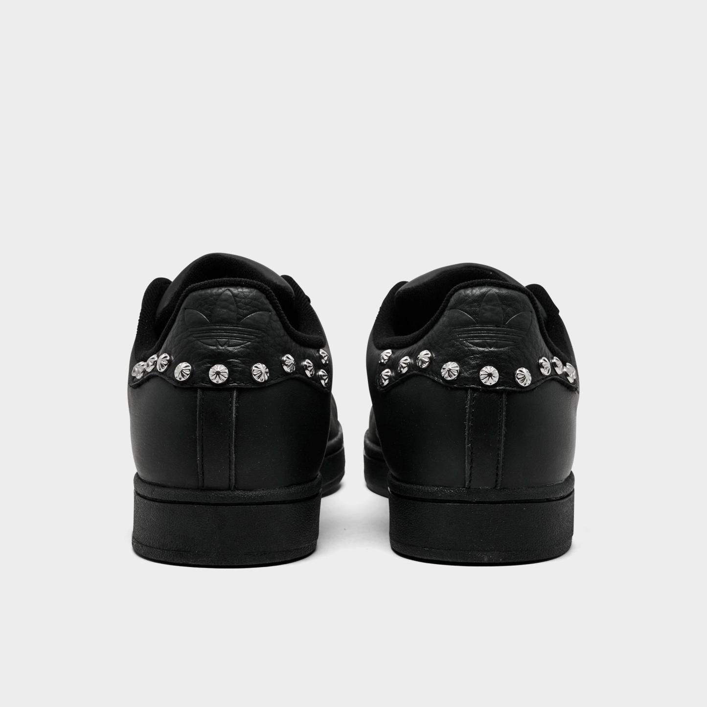 Men's adidas Originals Superstar II Casual Shoes - Part 1 - Core Black/Core Black/Silver Metallic - Back view