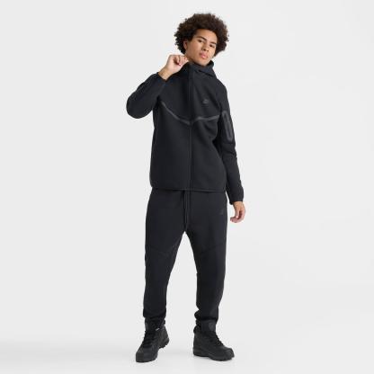 Men's Nike Tech Fleece Windrunner Full-Zip Hoodie - Black/Black (HV0949-010)