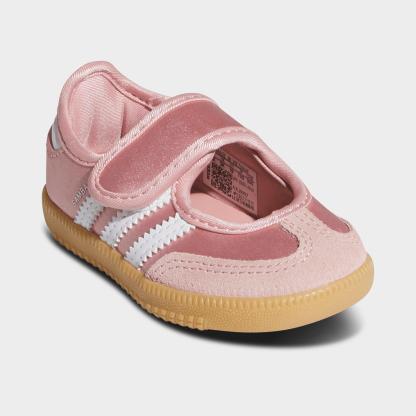 Girls' Toddler adidas Originals Samba Jane Casual Shoes - Wonder Mauve/Footwear White - Both shoes facing left