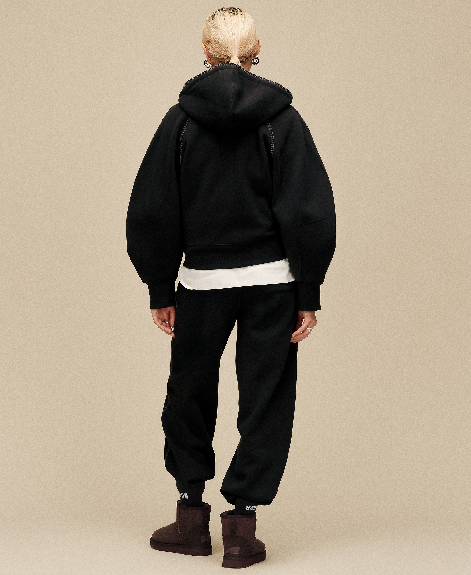 UGG Women's Classic Long-Sleeve Full-Zip Hoodie - Black