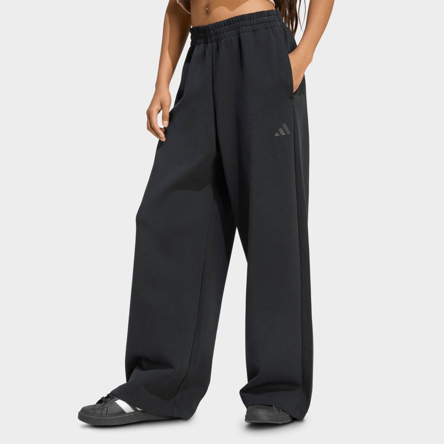 Women's adidas Sportswear Soft Lux Straight Leg Pants - Black