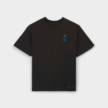 adidas Originals x Bad Bunny DTmF Paris Graphic Oversized Heavyweight T-Shirt - Black - view 1