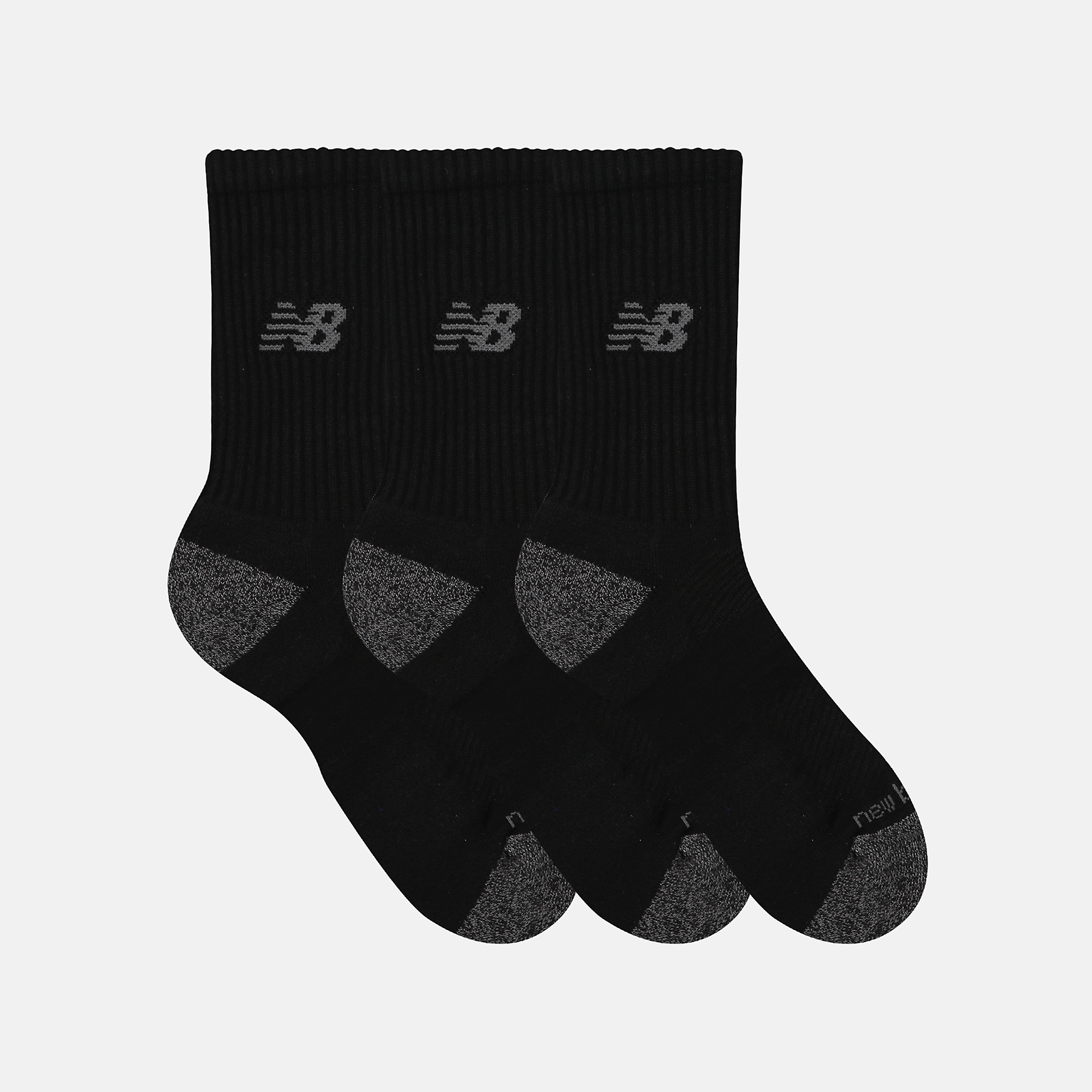New Balance Active Crew Socks 3 Pack, LAS35203BK