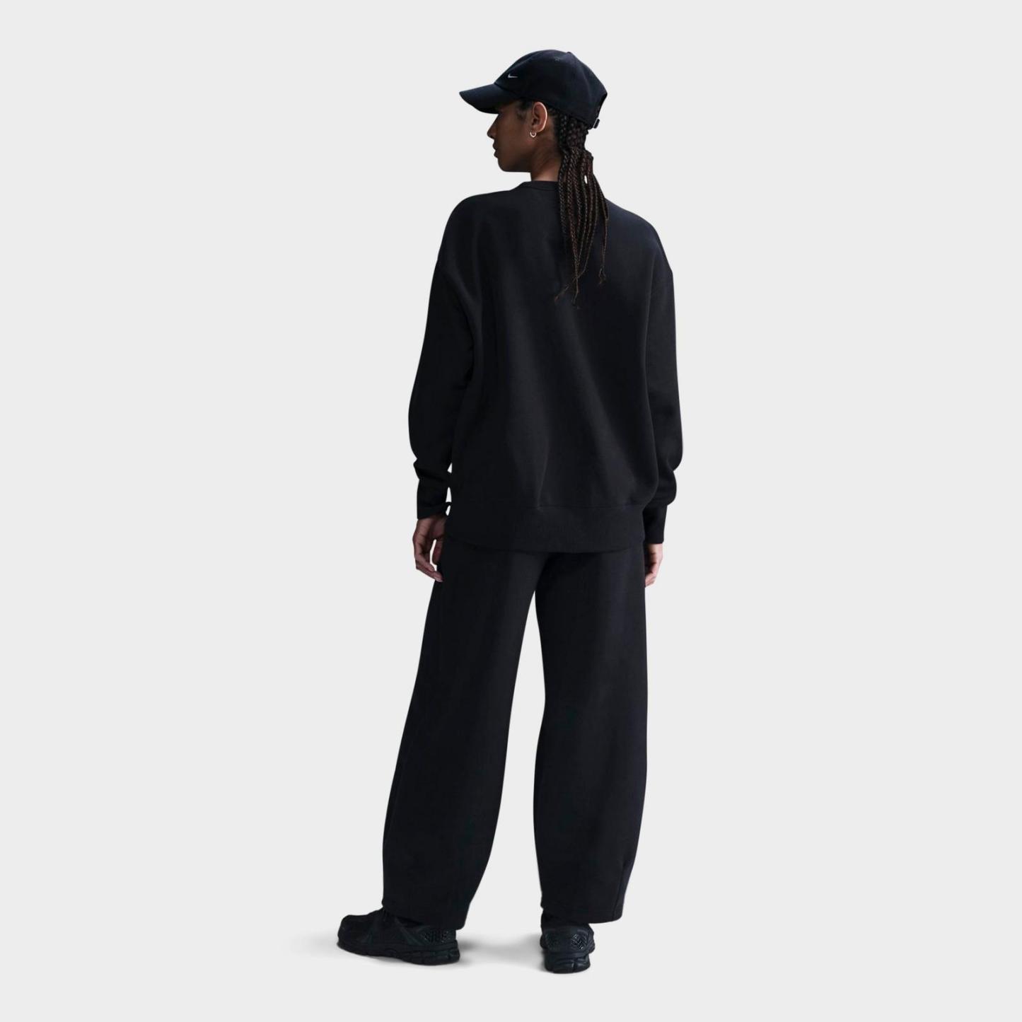 Women's Nike Sportswear Phoenix Fleece Oversized Crewneck Sweatshirt - Black/Sail