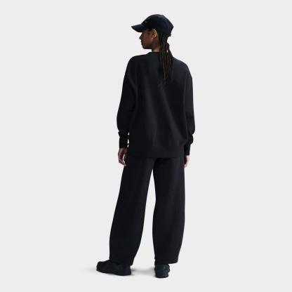 Women's Nike Sportswear Phoenix Fleece Oversized Crewneck Sweatshirt - Black/Sail