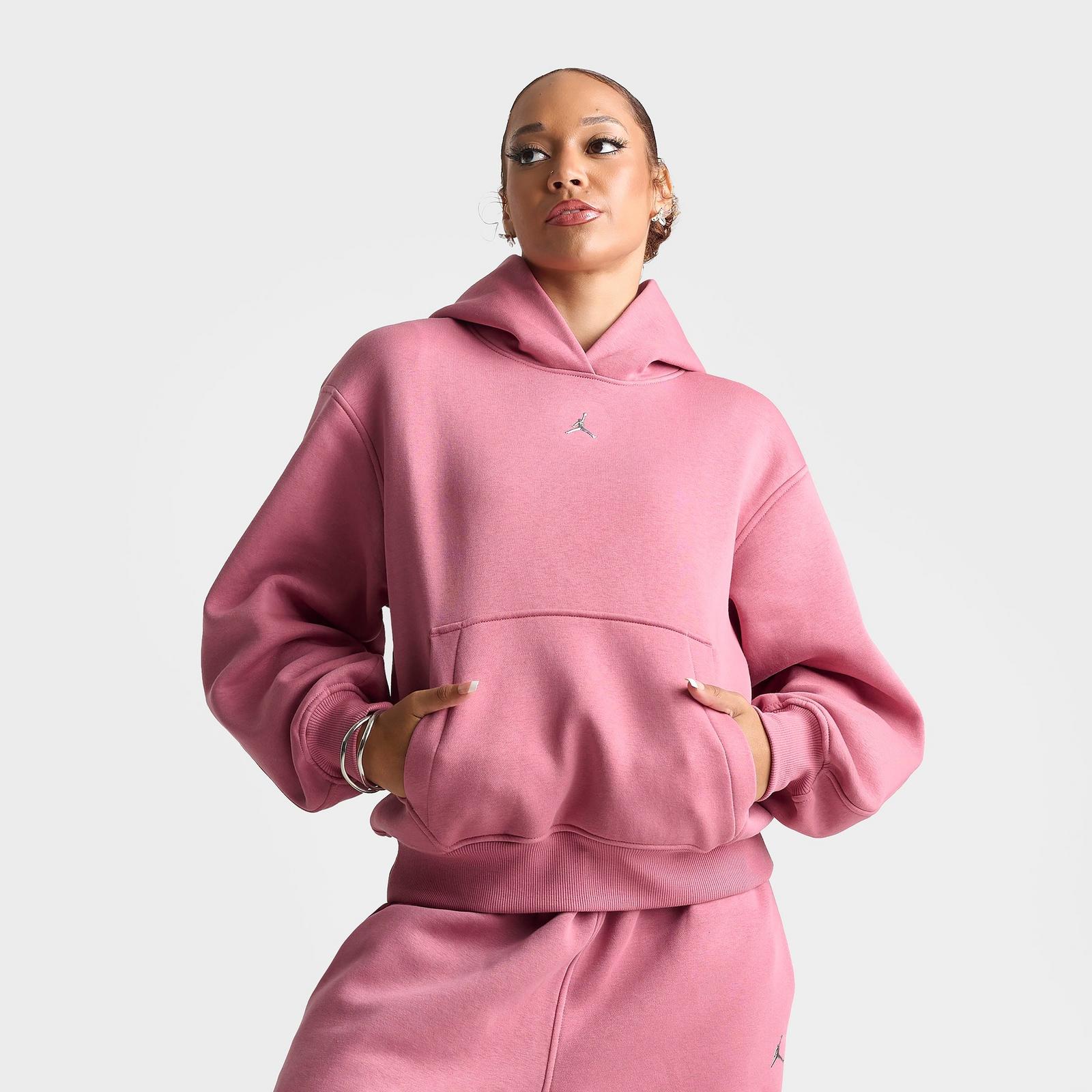 Women's Jordan Brooklyn Fleece Pullover Hoodie - Desert Berry - view 3