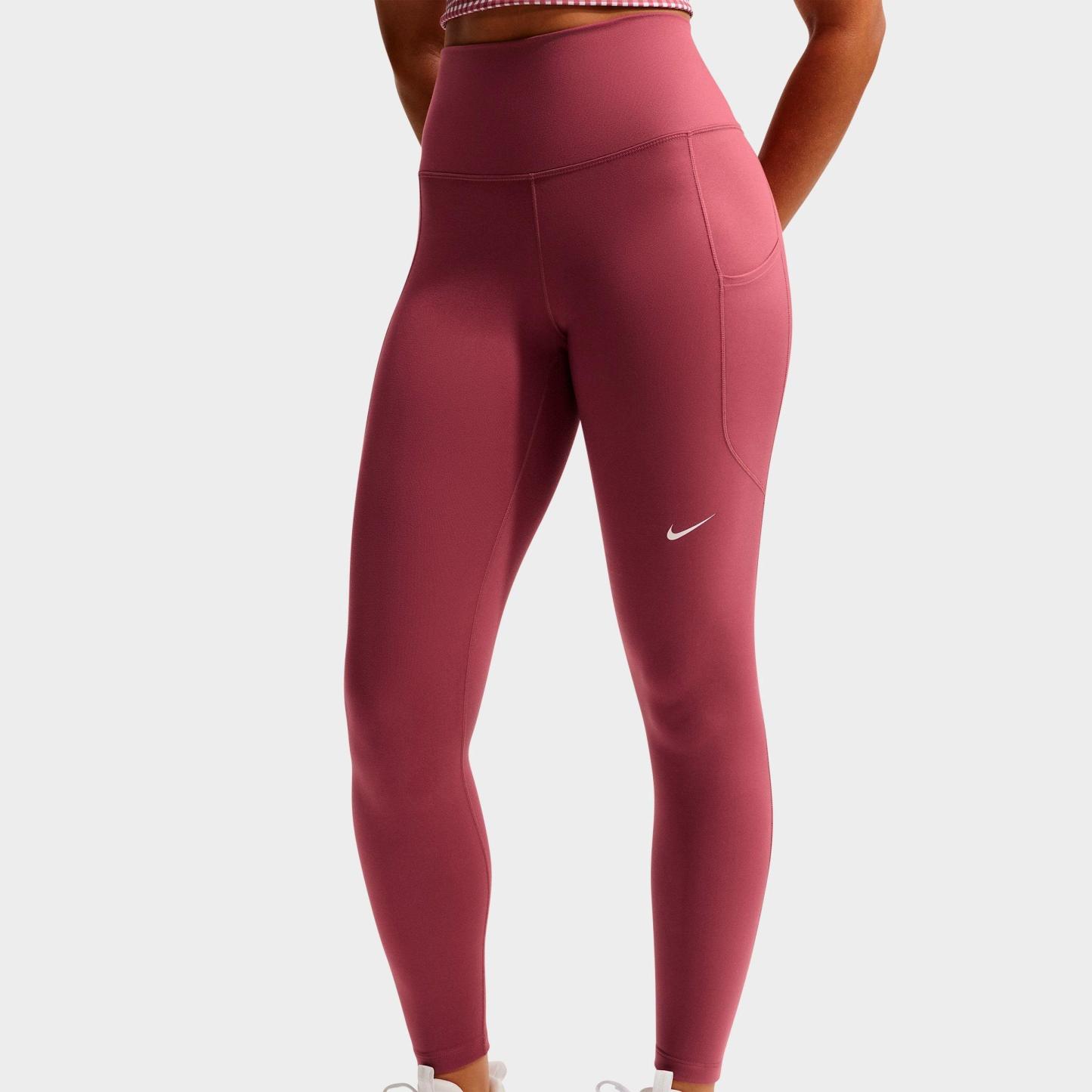 Women's Nithtke One Dri-FIT High-Rise 7/8 Training Tights - Pink Smoke/White