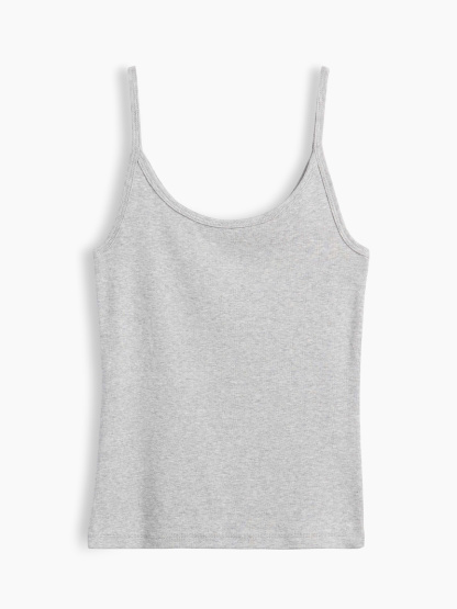 Modern Crop Cami - Light heather grey