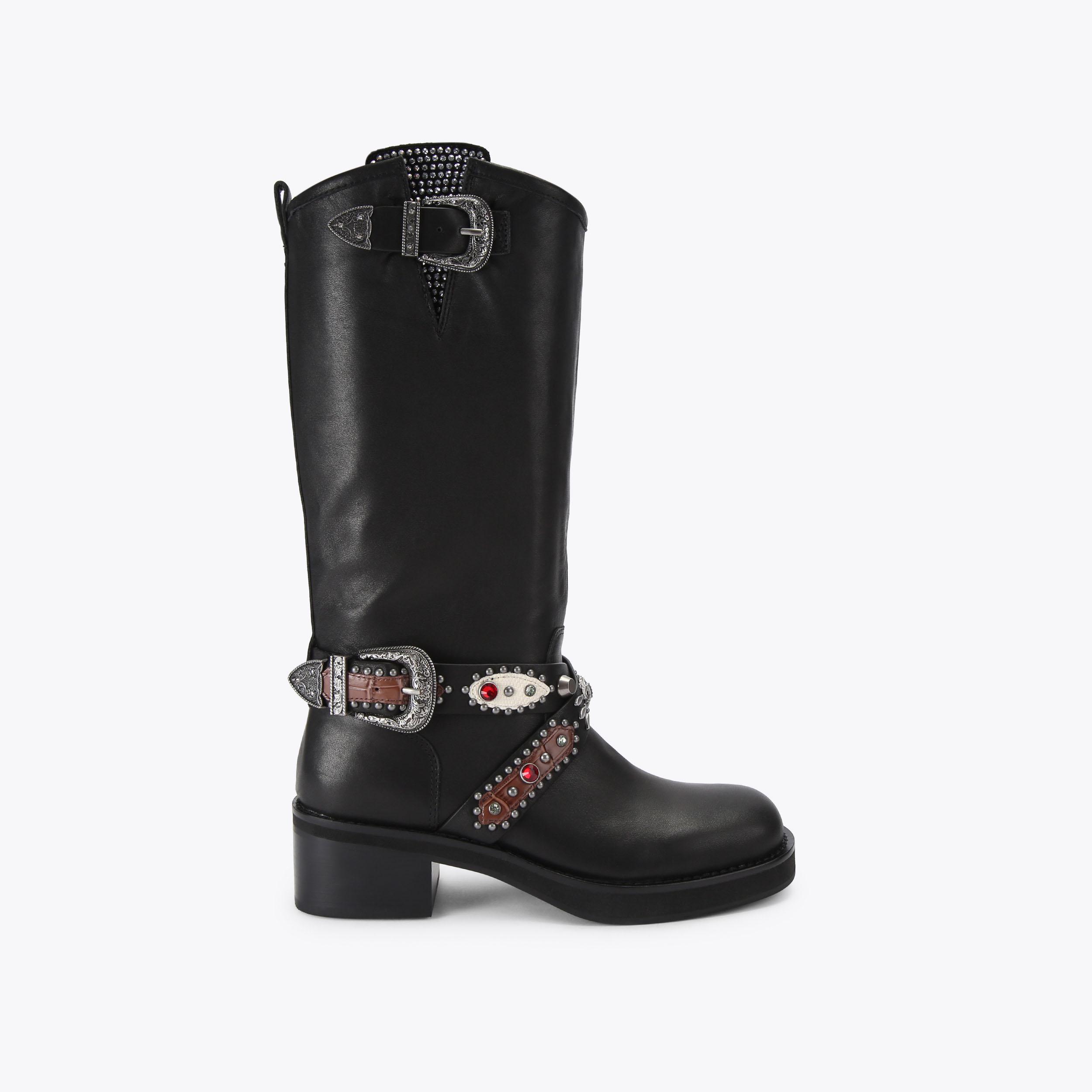 Kurt Geiger London Western Biker Boot - Black