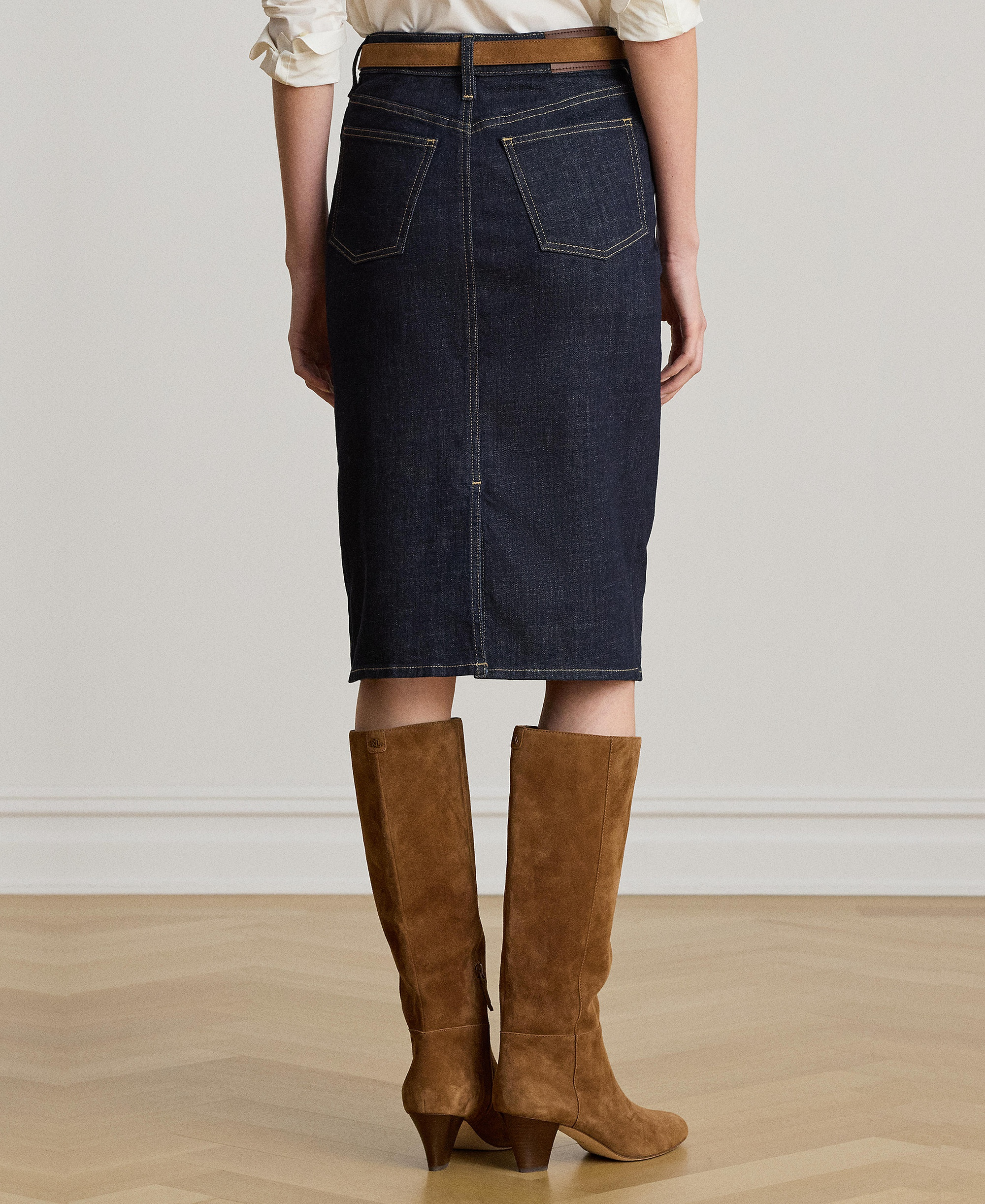 Lauren Ralph Lauren Denim Pencil Skirt - Rinse Wash
