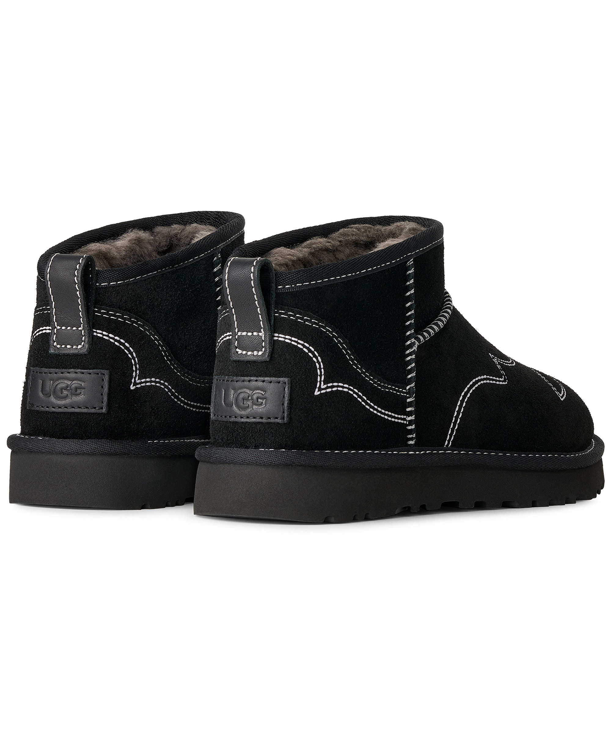 UGG® Women's Classic Ultra Mini Western Slip-On Booties - Black