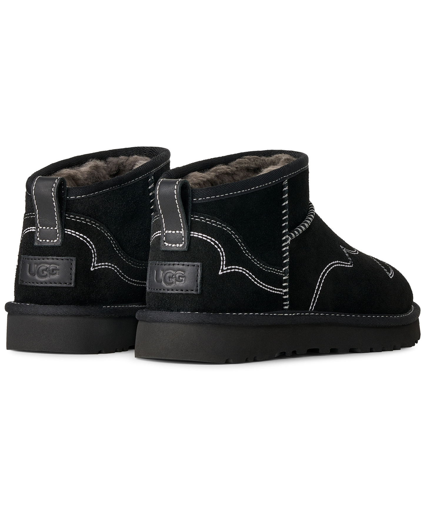 UGG® Women's Classic Ultra Mini Western Slip-On Booties - Black