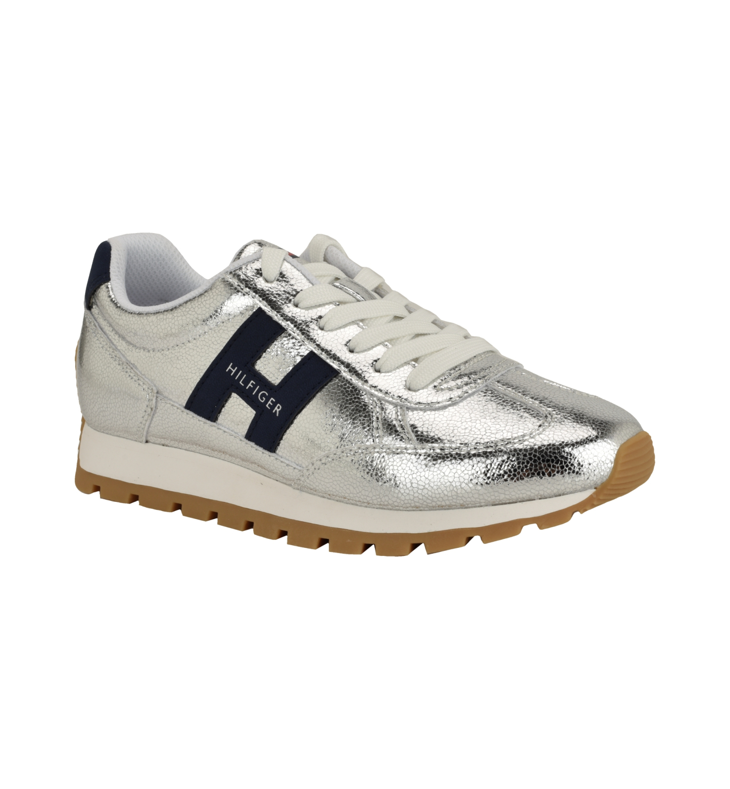 Tommy Hilfiger Women's Hatina Chunky Sole Lace-Up Sneakers - Silver