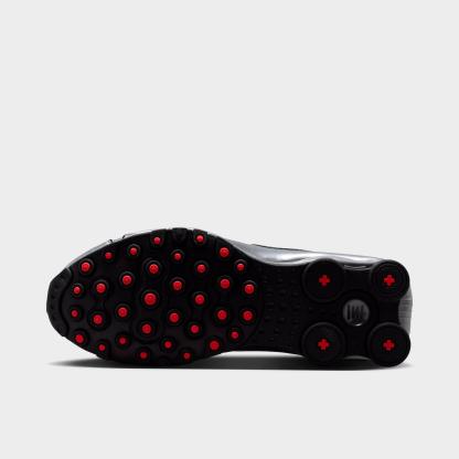 Men's Nithtke Shox NZ Casual Shoes - Black/Metallic Silver/University Red/Black - Bottom view