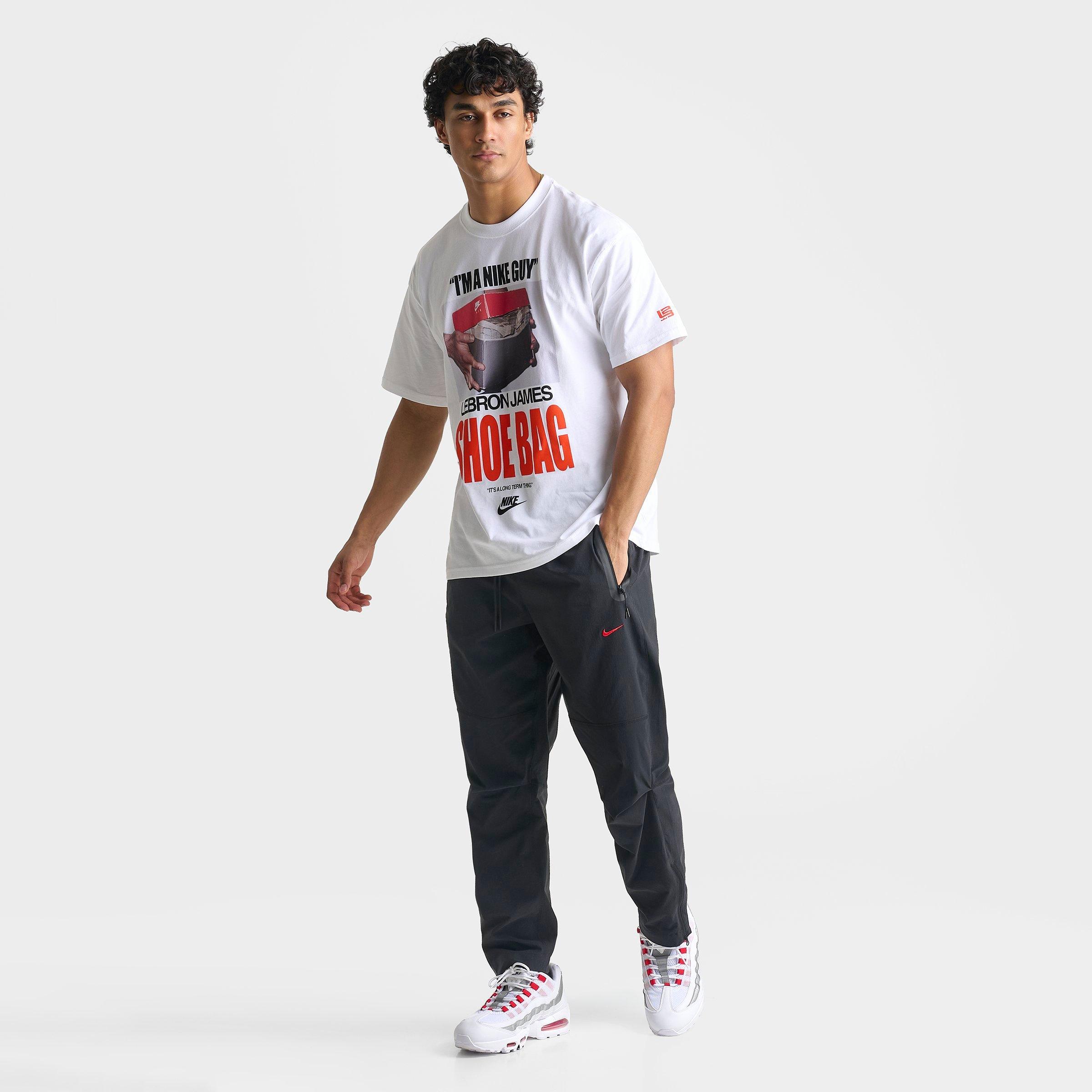 Men's Nithtke LeBron Shoe Bag Graphic Basketball T-Shirt - White
