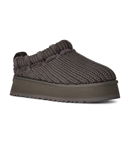 UGG® Women's Tazz Whipstitch Knit Slip-On Slippers - Charcoal