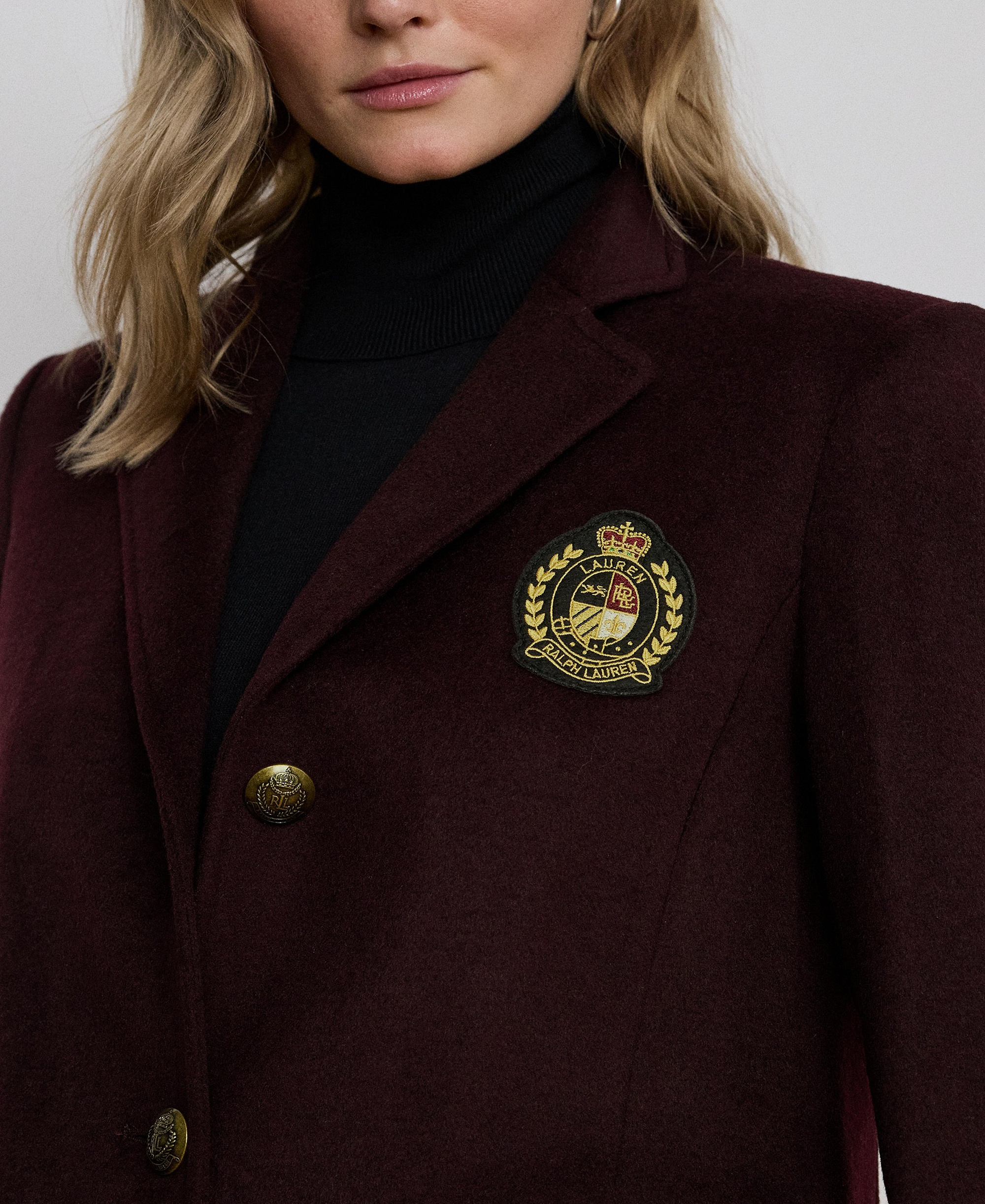 Lauren Ralph Lauren Women's Single-Breasted Peacoat - PINOT NOIR