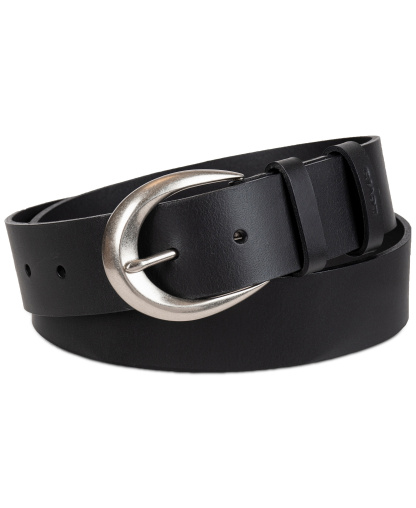 Levi's Women's Sliding Loop Casual Leather Pant Belt - Black