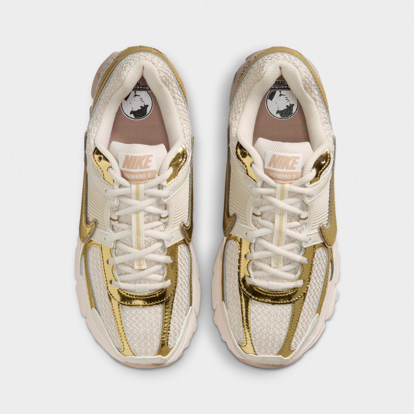 Women's Nithtke Zoom Vomero 5 Casual Shoes - Part 2 - Light Orewood Brown/Hemp/Phantom/Metallic Gold - Top view