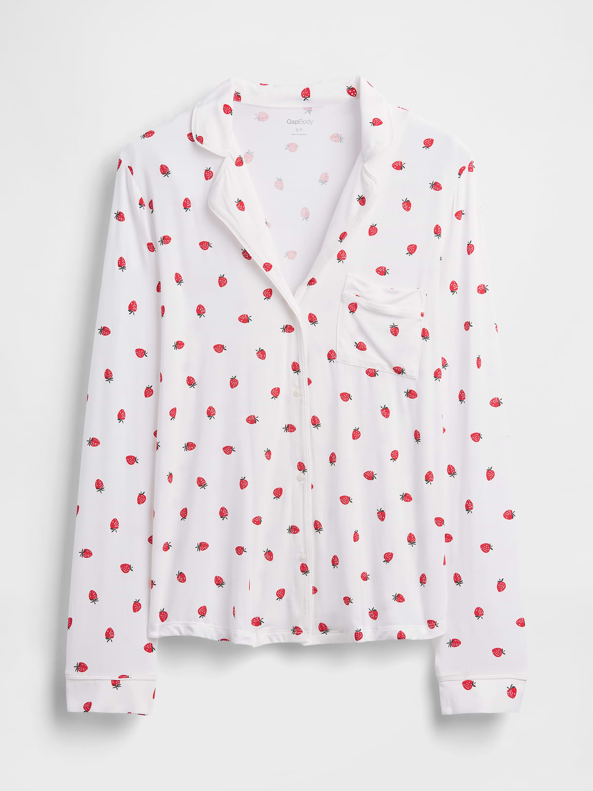 SoftMade Modal PJ Top - Red strawberry print