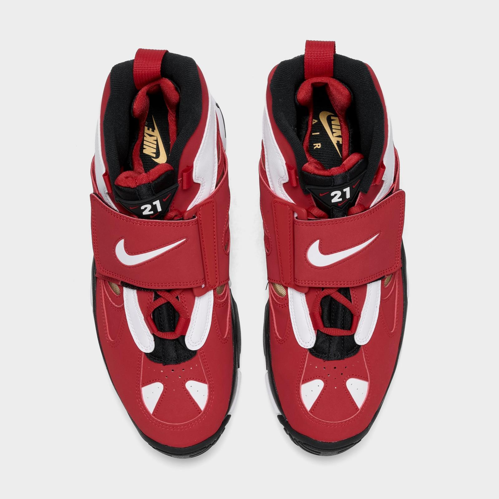 Men's Nike Air Diamond Turf 2 Casual Shoes - Fire Red/White/Black/Metallic Gold