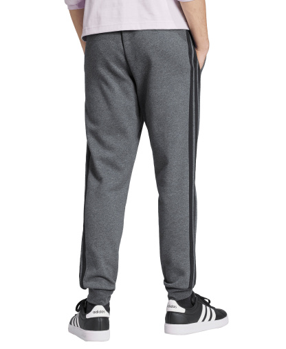 adidas Men's Essentials Three-Stripes Regular-Fit Fleece Joggers - Dark Gray Heather/Black