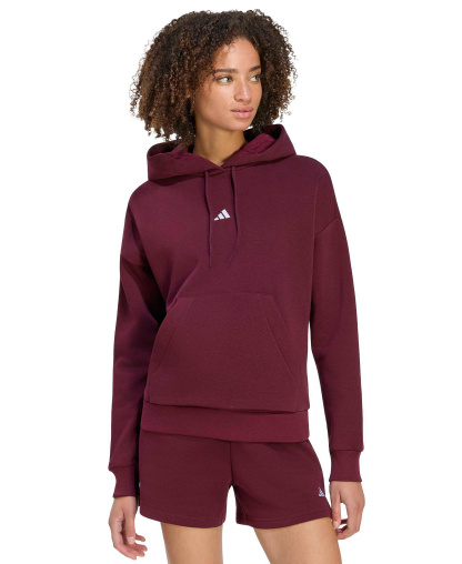 adidas Women's Essentials Long-Sleeve Logo Hoodie - Frozen Purple/White