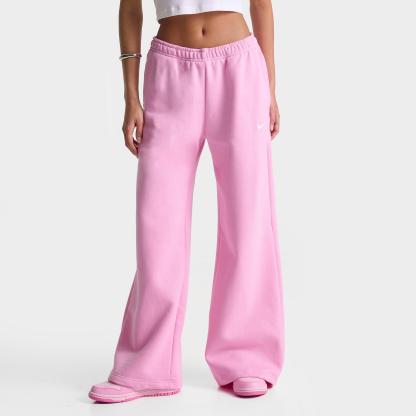 Women's Nithtke Studio Fleece Medium-Weight Wide-Leg Pants - Pink Rise/Sail